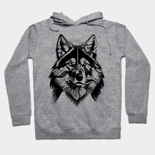 Majestic wolf face Hoodie